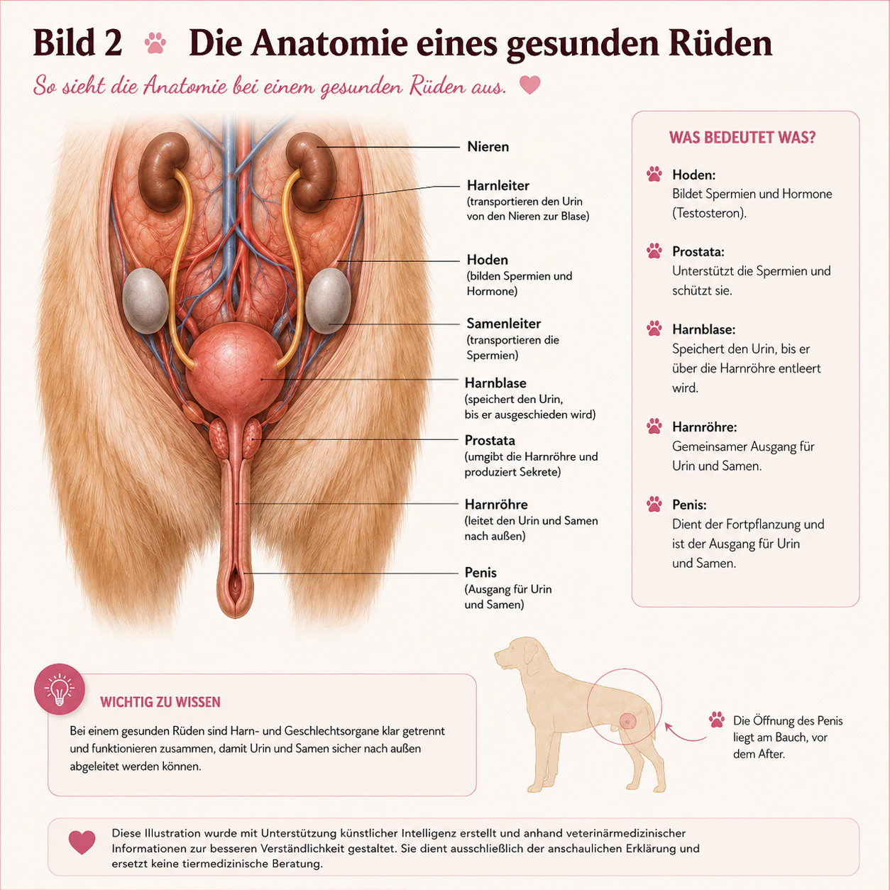 Die Anatomie eines gesunden Rüden